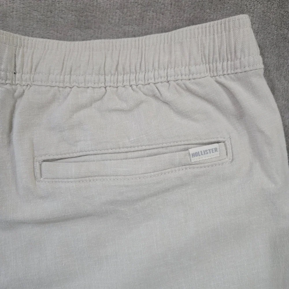 Hollister Slim Straight Pants Mens Large Linen Blend Epic Flex Beach Casual Surf